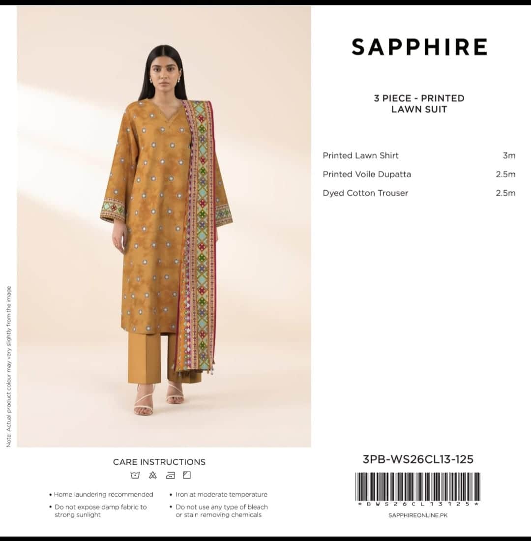 SAPPHIRE 3PB-WS26CL13-125 Unstitched Collection